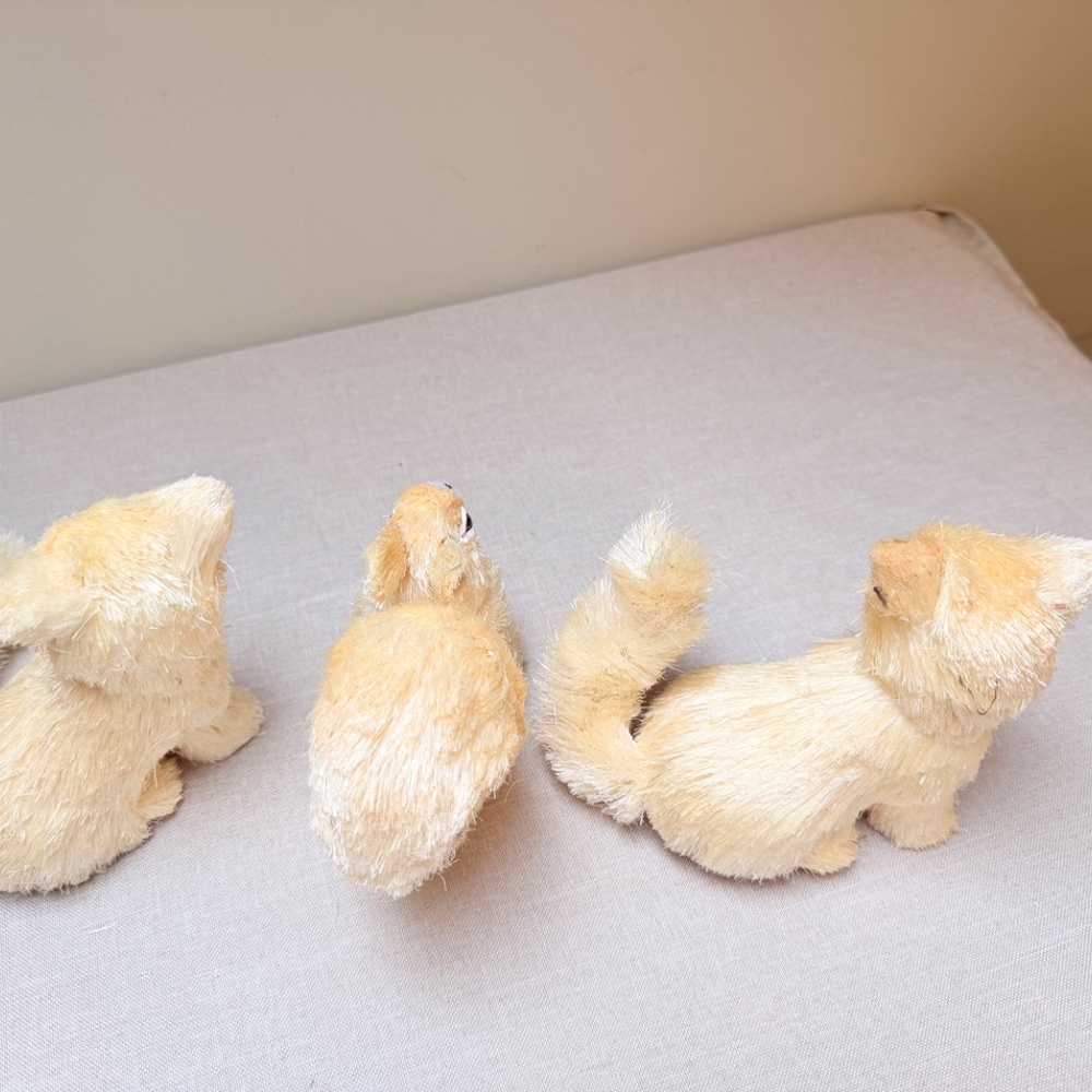 Vtg Brushart Sisal Straw Fox And Squirrels Winter Christmas Decor - Picture 8 of 8